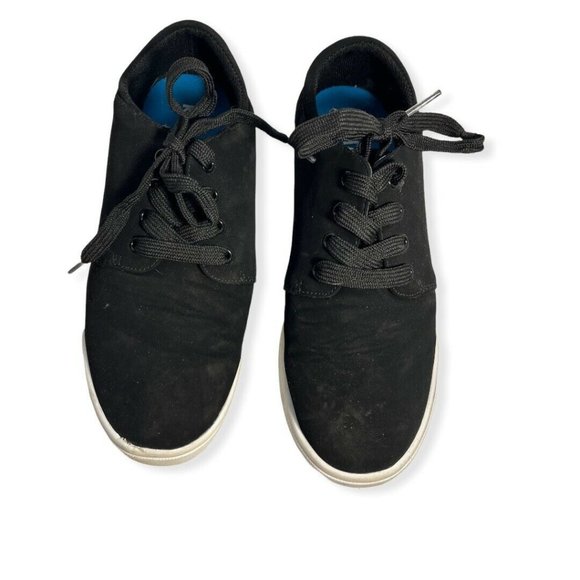 kidpik Other - Kidpik Unisex Kids Sneaker Shoes Black Lace Up Low Top Non Marking Skater Suede